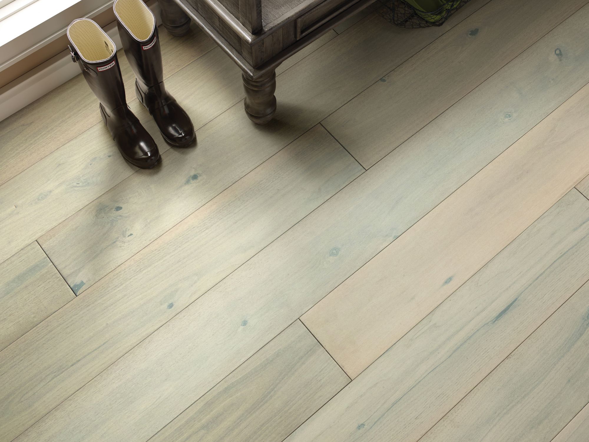 hardwood flooring in an entryway